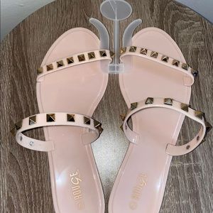 Nude Jelly Flip Flops